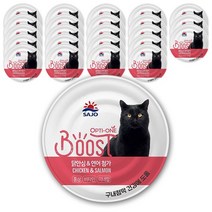 사조 고양이 습식사료 옵티원 부스트 닭안심+연어, 24개, 6박스, 160g