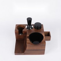 탬핑스테이션 템퍼 커피 원목 홀더 받침대 우드 탬퍼 거치대 보관, 월넛/서랍형-템퍼/디스트리뷰터-54mm