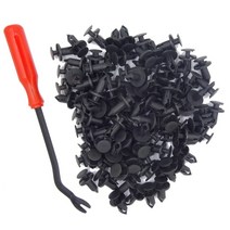 휀더 머드가드 100pcs 플라스틱 펜더 클립 바디 리벳 클립 자동차 도어 클립 패널 오디오 비디오 대시 보드 분해 키트 설치 프로그램 pry 도구, 세트