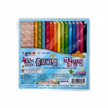 100매 홀로그램 펄양면색종이(150X150mm 종이나라) 색지 학용품 미술놀이 놀이 단면색종이 종이접기 양면색종이 색종이 미술 만들기, 25색