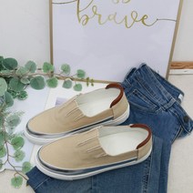 키높이 플랫폼 통굽 절개 밴딩 슬립온 3cm