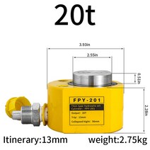 자동차 작기 자키 잭 작키 자끼 리프팅 초박형 휴대용 유압 스플릿 50T, 3.2T