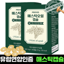 매스틱 60캡슐 2개월분 유럽연합 인증 오일 캡슐 매스틱검 정 그리스 하이메스틱 분말 가루 효능 추천