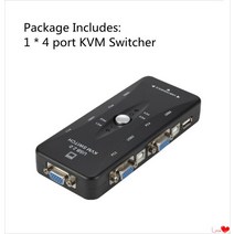 KVM 스위치 PzzPss 4 포트 USB 2.0 VGA 분배기 마우스 프린터 키보드 펜드라이브 공유 스위처 1920*1440 박스 어댑터, 4.Product B