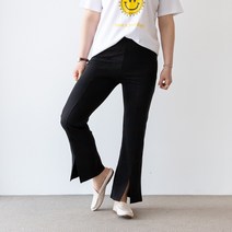 [코코세븐] 빅사이즈 여자 여름 부츠컷 블랙 나팔 바지 레깅스 66~100