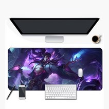뉴타임즈 마우스 장패드 리그오브레전드 롤 LOL, 케인 + 800x300mm + 5mm