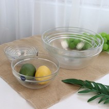 유리 엠필러블 볼 6cm 3.5cl AA 소스볼 투명 유리볼 샐러드보울, 유리엠필러블볼29cm/6L (800096)