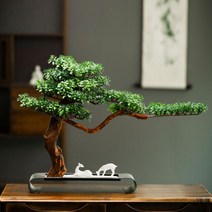 도자기 소나무분재 인조모형 고급스러운 집들이선물 축하 개업 소나무화분, 옵션3