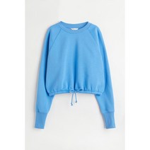 H&M 드로스트링 스웨트셔츠 블루 1045398002