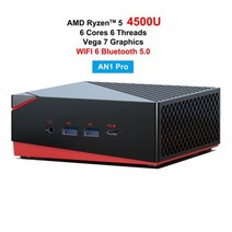 미니pc AMD-라이젠 R5 3750H R7 2700U 미니 PC 베가 10 그래픽 포함 4K UHD Nvme SSD 데스크탑 게임용 컴, 03 32G RAM 1TB SSD_04 EU, 04 AN1 Pro R5 4500U