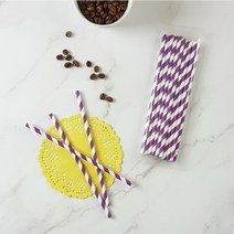종이빨대 6x197mm 보라색(벌크) 5000개