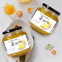 아랫장 전남 고흥 무농약 유자차 1kg 2병입 정백당