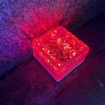 크리스마스 led 조명 Solar Outdoor Led Lights Garland 4/6LEDs Ice Cube Brick Waterproof Garden Decoration N, 02 10x10x5cm 6LED, 05 Red
