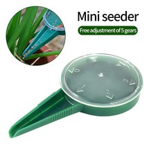 씨앗 파종기 큰씨앗 작은 다이얼 모종기 씨앗 디스펜서 5 파일 조정 가능한 재배자 손 개최 꽃 잔디 식물, 한개옵션0