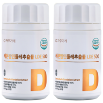 자주가게 레몬밤 단델리온 민들레 추출물 복합물 식약청 인증 LDE 500, 2개, 30g