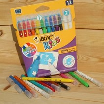 BiC 지워지는 싸인펜...빅 키즈 컬러링 Magic FELT Pen 10+2 HA165-2, 색상
