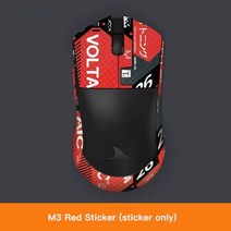 Motospeed-Darmoshark N3 M3 무선 블루투스 게임용 마우스 액세서리 미끄럼 방지 스티커 1 팩, M3 Red Sticker