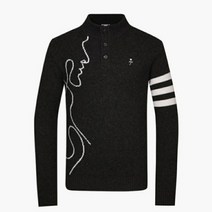 까스텔바작 남성 아트웍 단추형 반집업 니트.(BG0WSW209)