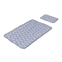 국산 인견 아이스 쿨매트, 인견 특대형 (매트1+베개2) 블루