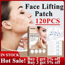 120pcs 보이지 않는 얇은 얼굴 스티커 v 모양 턱 라인 처짐 리프트 얼굴 방지 피부 리프트 안면, 120개
