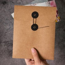 단추봉투(소) 5장/심플봉투 사진정리봉투 단추봉투, 4x6크라프트