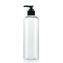 화장품공병-샴푸형 디스펜서 펌프 에센스용기, 500ml-투명롱+블랙펌프