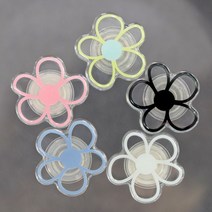 팬지 플라워 컬러 일러스트 투명폰톡 스마트톡 거치대, 본상품선택, 1, 팬지투명폰톡_옐로우