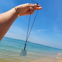 천연 아쿠아 마린 루스 스톤 목걸이