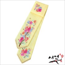서연한복/파스텔노랑댕기/자수댕기/한복머리/신상품