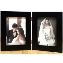 +양면접이액자+I가로I세로I혼합형사진액자/A02블랙, 가로+세로접이/(A02)블랙-3*5인치