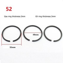 공기 압축기 피스톤 링 공압 부품 424748515265 실린더 밸런스 3, 05 52mm