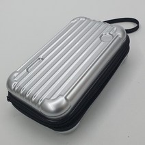 여행용 미니 하드캐리어 파우치 가방 실버 캐리어파우치 하드캐리어파우치 캐리어모양파우치