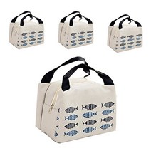 도나앤데코 북유럽풍 도시락 보냉가방 4p, 연그레이