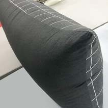 새계절 순면 대형 등쿠션 국산솜포함, 블랙 화이트