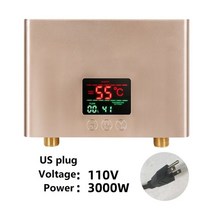 수영장 히팅기 물데우기 5500W 탱크리스 인스턴트 전기 온수기 터치 패널 원격 제어 주방 욕실 액세서리 30 ‑ 55 섭씨, GlodenUSplugAC110