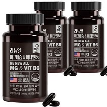 [수다하우스] 눈떨림 마그네슘 정 비타민B6 60캡슐, 3개, 60정