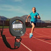 손목 밴드와 방수 디지털 스톱워치 크로노그래프 알람 AM PM 24H 시계 달리기용 핸드 헬드 LCD 스포츠 타, 한개옵션0
