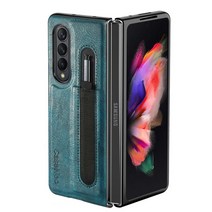 갤럭시폴드4 호환 케이스 슬림 얇은 펜 홀더 가죽 케이스 samsung galaxy z fold3 fold 4 fold4 fold 3 5g anti falling phone