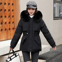 아로하스타일 따뜻한 여성 퍼안감 기모 후드 패딩 점퍼 PD101