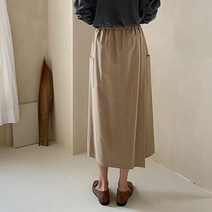 코지 여자 7부 트윈치마바지 빅포켓 밴딩 순면 랩 와이드팬츠