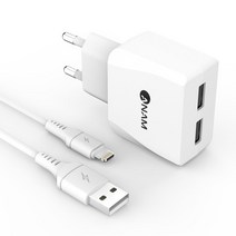 ATC 2P 8핀 타입 아남 2포트 USB 충전기 휴대폰 충전기, ATC 2P 8핀 타입 아남 2포트 USB  충전기