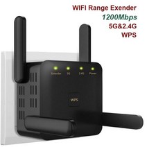 무선통신 유선공유기 휴대용공유기 인터넷증폭기 VPN라우터 WIFI6공유기 와이파이중계기 리피터 무선 어댑터 무선 장거리 익스텐더 포트 부스터 듀얼 밴드 신호 증폭기, 1200mbps 블랙, 나는 플러그
