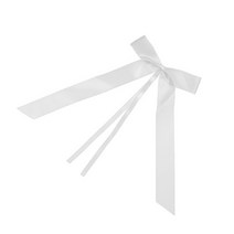 웨딩카장식 자동차 50 개갑 솔리드 컬러 섬세한 퓨 엔드 리본 활 파티 의자, 위트 (50pcs)