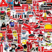 너드마켓 노트북 빈티지 레트로 방수 캐리어 데코 키치 스티커 팩 대용량, R2 슈프림supreme50장