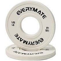 엘리코 원판 중량 everymate 변경 무게 플레이트 1.25lb 2.5lb 5lb 세트 분수 플레이트 올림픽 범퍼 플레이트 크로스 트레이닝 범퍼 웨이트 플레이트 스틸 인서트, 1.25파운드 x2