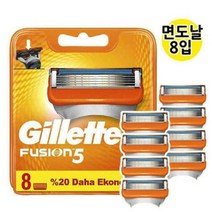 질레트 질레트 퓨전면도날 8입 질레트퓨전 8개 정품면도날 면도날, 1세트