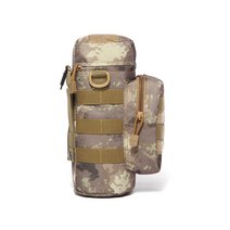 Travel Tool Kettle Set Outdoor Tactical Military Molle Water Bag For Camping Hiking Fishing Shoulder, 07 Camouflage D nostrap