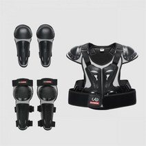 바이크 보호용품 안전한 BARBOK Youth Full Body Protector Vest Armor Kids Motocross 자켓 가슴 척추 보호 장비 팔꿈치 어깨 무릎 보호, 03 L, [05] Set of 5pcs