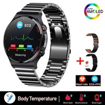 스마트워치 등산시계 러닝시계 마라톤시계 레이저 세 남자 ECG PPG 심박수 혈당 건강 트, Black steel A 2_L