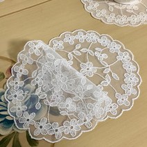 지니레이스 플라워파티컵받침4color, 화이트